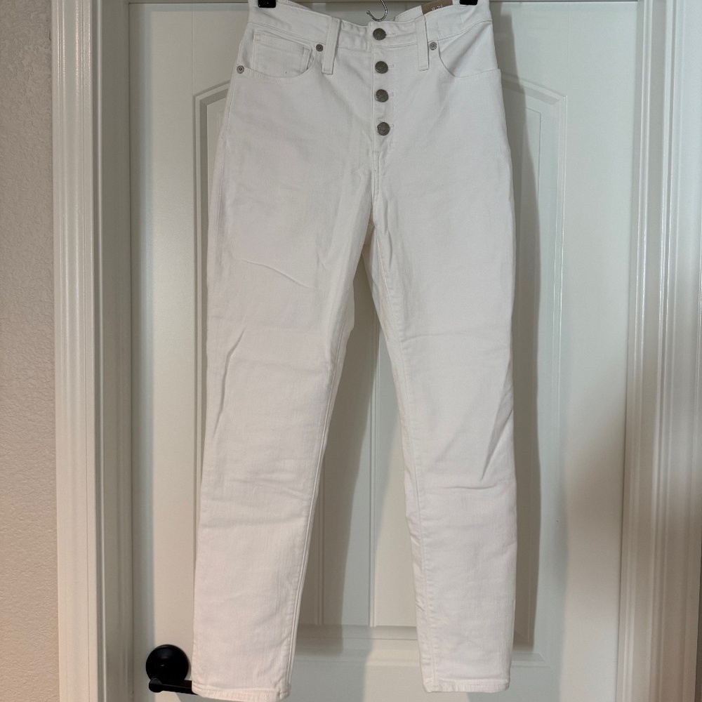 Madewell Curvy High-Rise Skinny Crop Jeans – White (W26) NWT